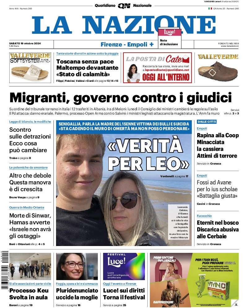 Prima-pagina-la nazione-edizione-di-oggi-20241019